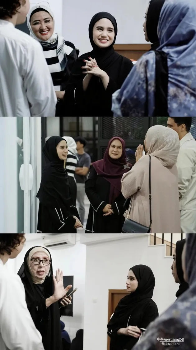 Tissa Biani pakai gamis hitam