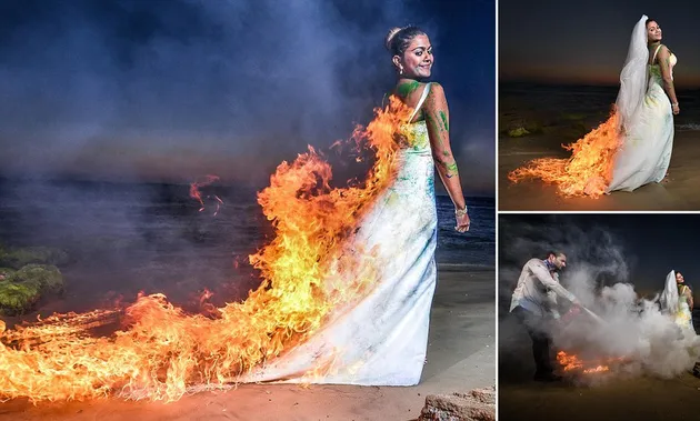 viral, tren viral, trash the dress, tren bakar gaun