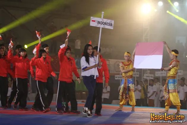 TYA ARIESTYA DI PEMBUKAAN BRI 7TH ASIAN JUNIOR TAEKWONDO 