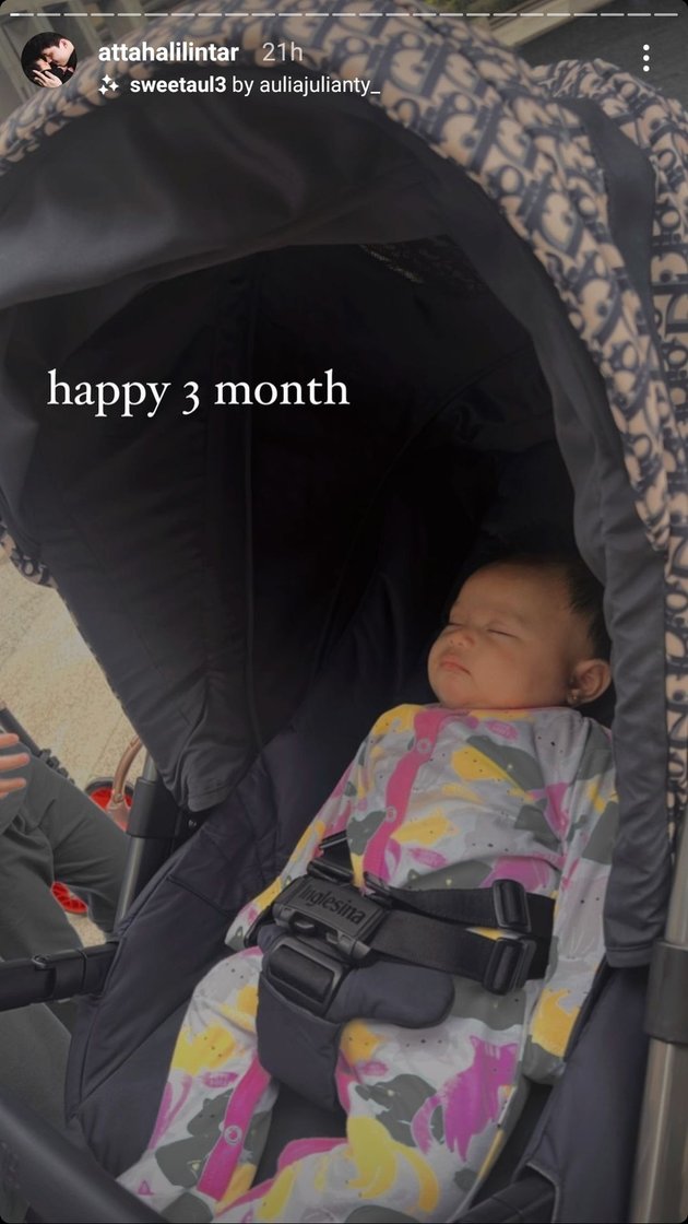 3rd Month Repeat, Peek at the Adorable Baby Ameena's Photos, Aurel Hermansyah's Child Who Keeps Getting Cuter - Already Starting to 'Want to Stand'