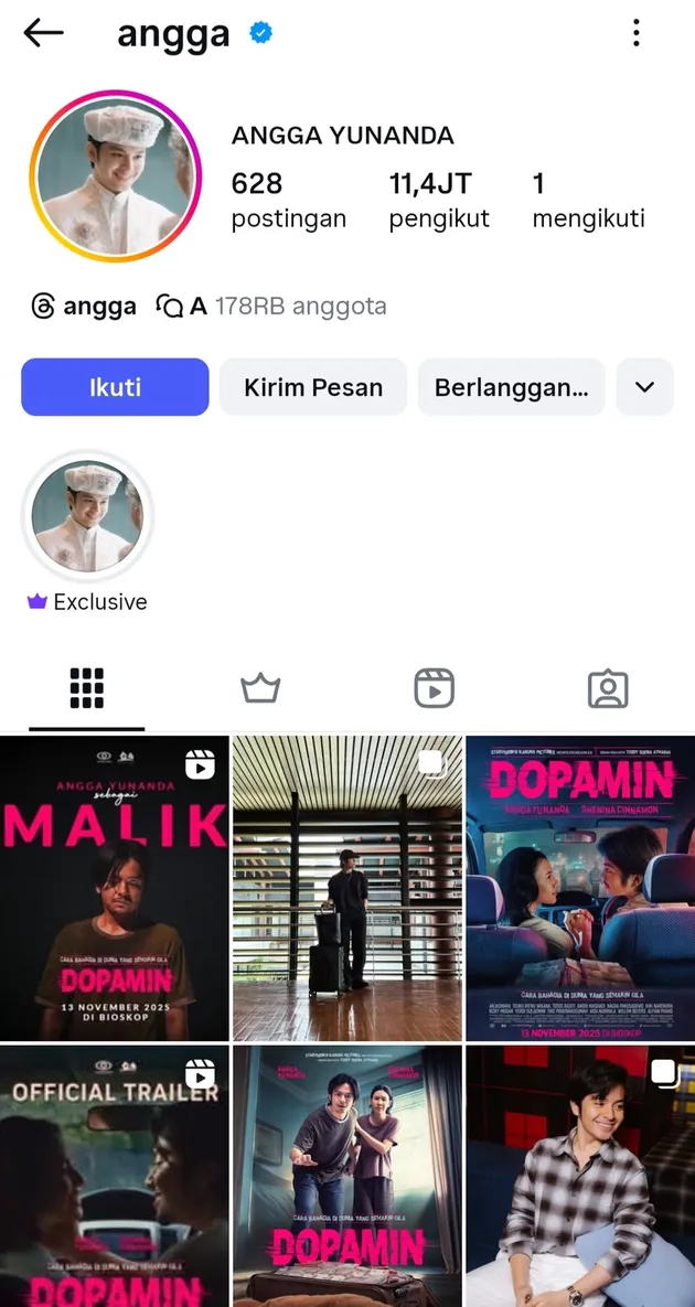 instagram Angga Yunanda