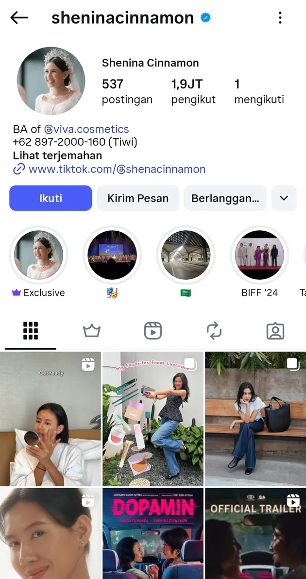 instagram Shenina Cinnamon