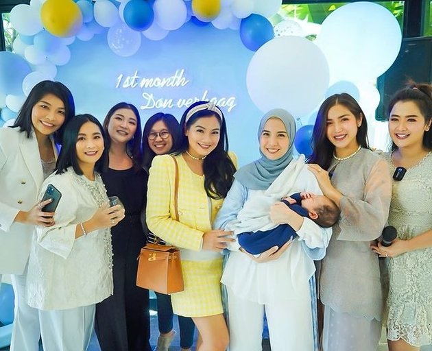 The Face of Jessica Iskandar's Second Child Revealed, Celebrating 1 Month Luxuriously - Handsome Visited by Nia Ramadhani