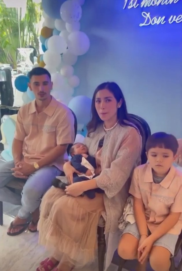 The Face of Jessica Iskandar's Second Child Revealed, Celebrating 1 Month Luxuriously - Handsome Visited by Nia Ramadhani