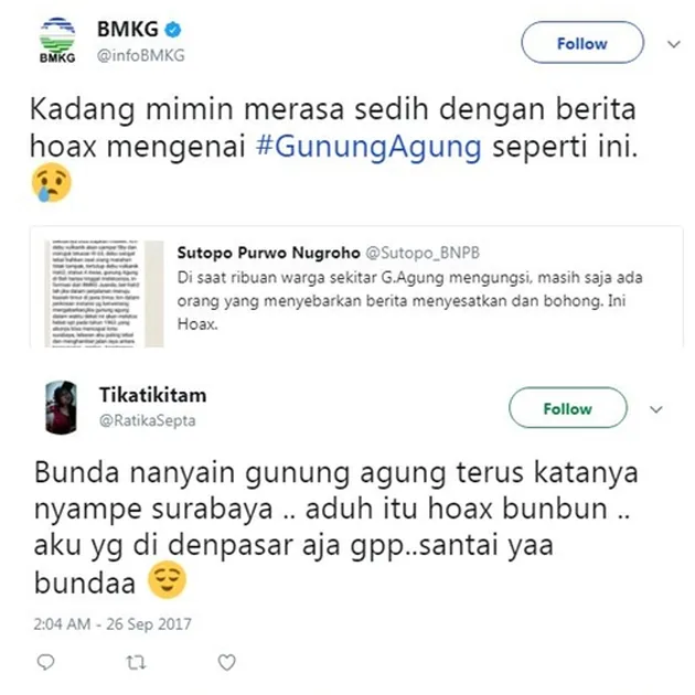 Hoax Gunung Agung
