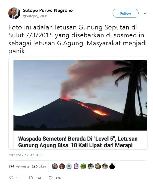Hoax Gunung Agung