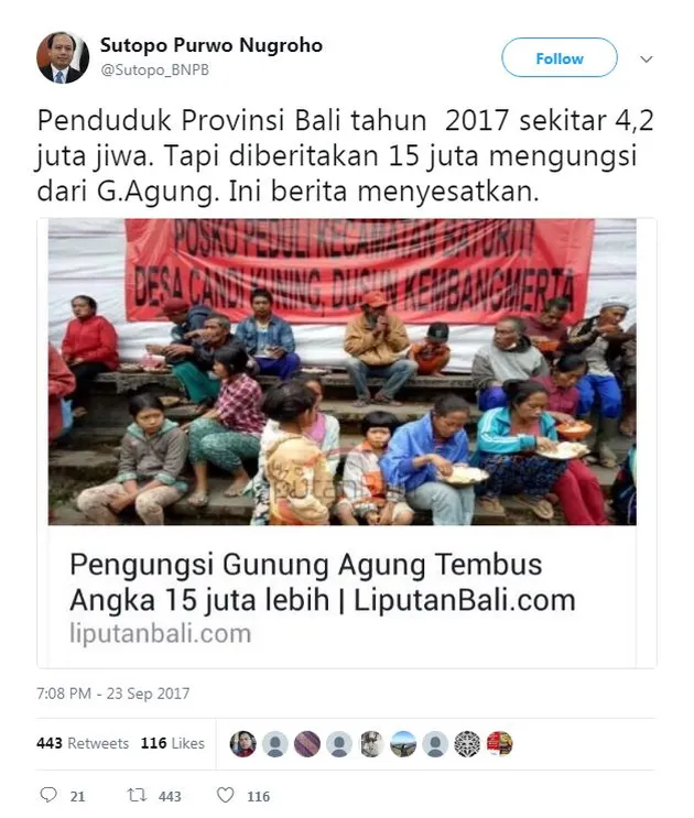 Hoax Gunung Agung