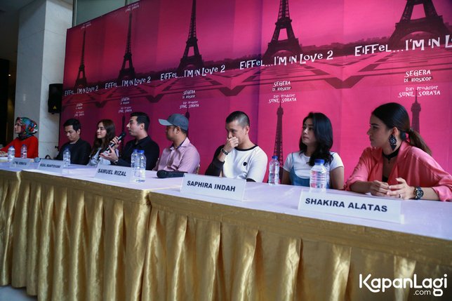 Shandu Aulia dan Samuel Rizal kembali dipertemukan dalam sequel EIFFEL... I'M IN LOVE. © KapanLagi.com/Muhammad Akrom Sukarya