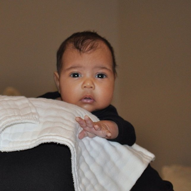 Foto perdana North West dibagikan 2 bulan setelah lahir. Credit: Instagram.com/kimkardashian