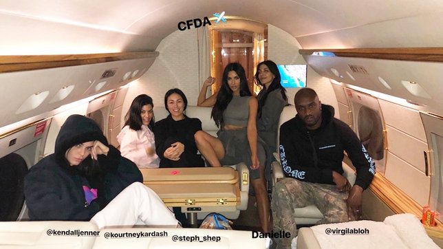 Kim Kardashian dan rombongan menuju New York untuk CFDA. © Instagram.com/kimkardashian