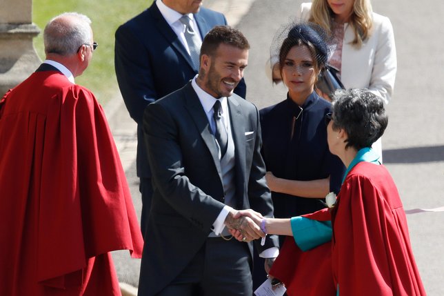 David Beckham dan Victoria di pernikahan Pangeran Harry - Meghan Markle © AFP