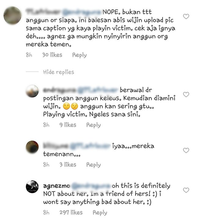 Agnez menjawab dugaan netizens © instagram.com/agnezmo