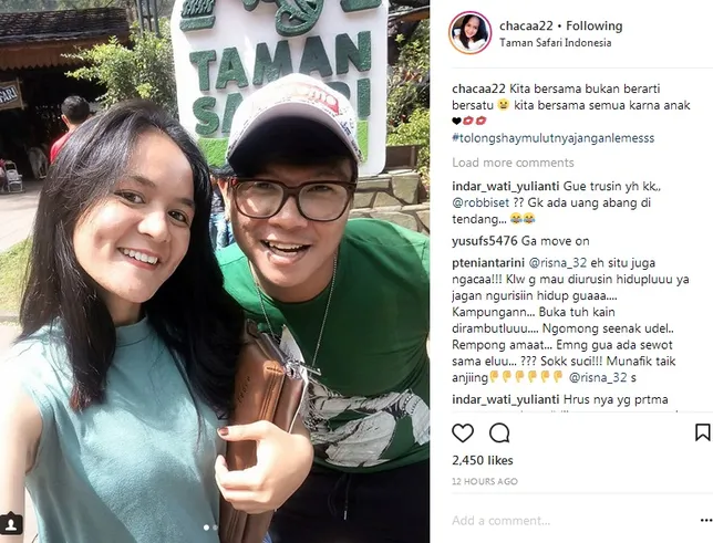 Andika dan Chaca liburan bareng, tapi nggak rujuk @instagram/chacaa22