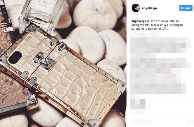 Angel kehilangan casing seharga Rp 73 juta ©instagram/angellelga