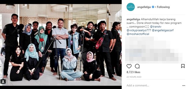 Angel masih merahasiakan acaranya dengan Vicky ©angellelga