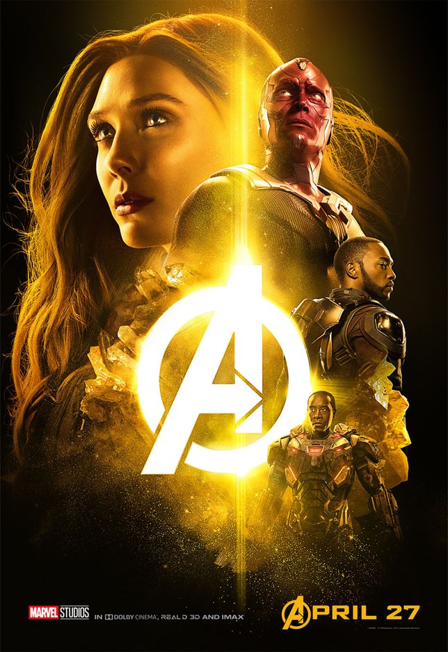 Mind Stone berwarna kuning (seperti dalam poster ini) © Marvel