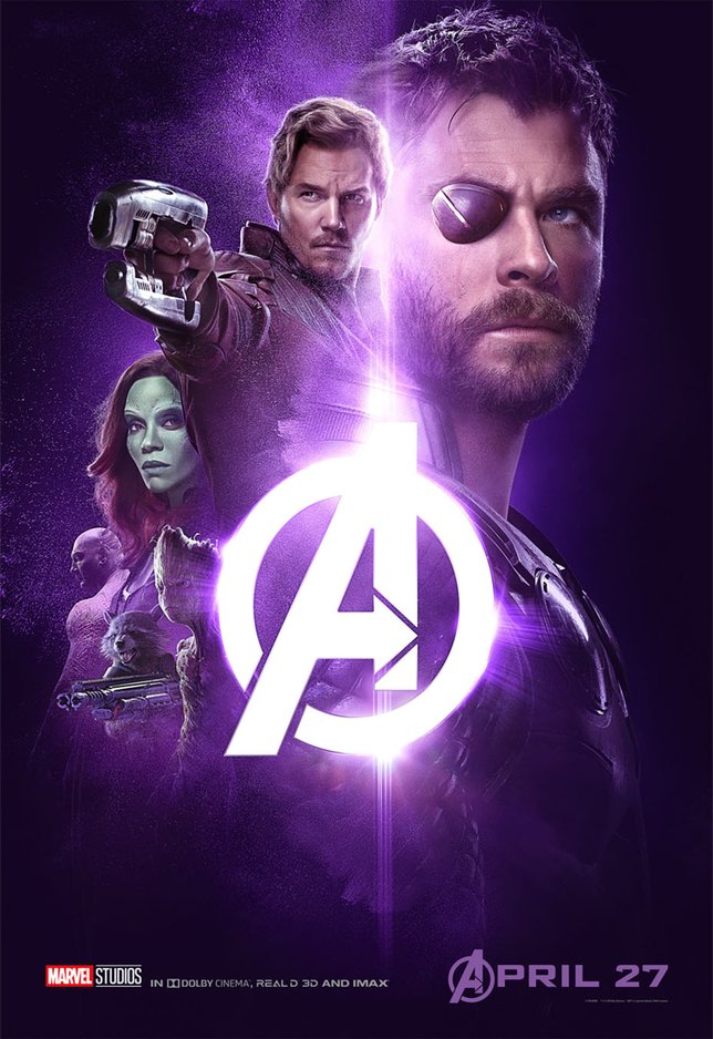 Power Stone berwarna ungu (seperti dalam poster ini) © Marvel