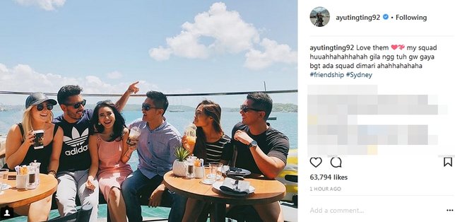 Ayu tak peduli dengan tanggapan orang lain soal gengnya ©instagram/ayutingting92