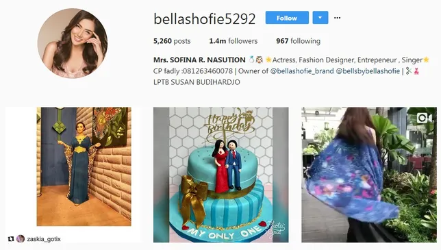 Bella Shofie sudah menikah? ©instagram/bellashofie5292