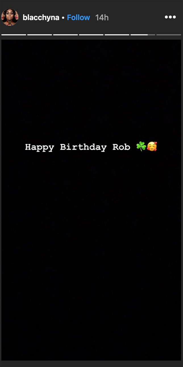 Blac ucapkan selamat ultah untuk Rob Â© instagram.com/blacchyna