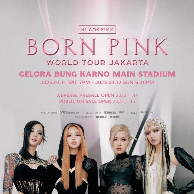 BLACKPINK akan menggelar konser BLACKPINK WORLD TOUR [BORN PINK] JAKARTA pada 11 dan 12 Maret 2023 mendatang. credit: instagram.com/ime_indonesia
