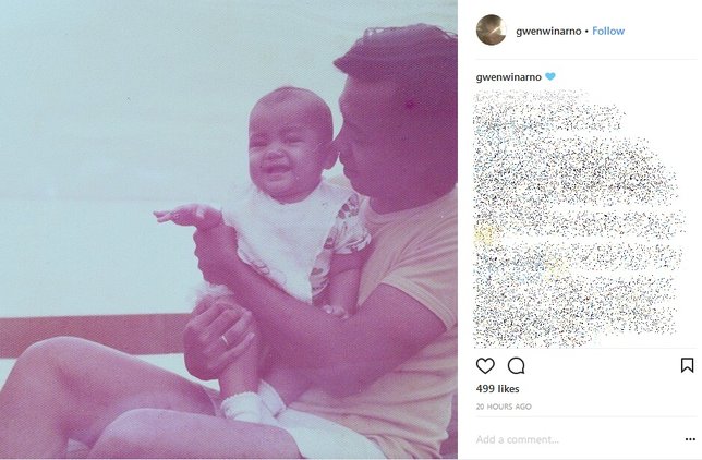 Melepas kepergian sang ayah, Gwen Winarno unggah potret masa kecil bersama almarhum Bondan Winarno. /©instagram.com/gwenwinarno