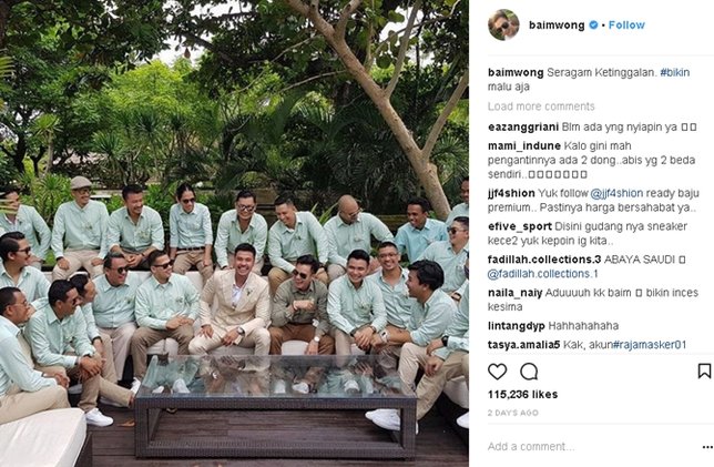 Unggahan Baim tentang seragamnya yang ketinggal. (instagram.com/baimwong)