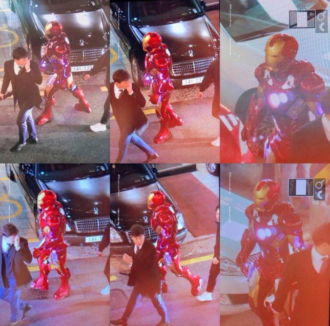 Chanyeol dengan kostum Iron Man-nya © Istimewa