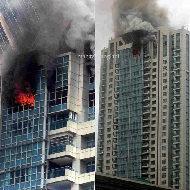 Apartemen tempat tinggal Deepika Padukone terbakar ©instagram/manav.manglani