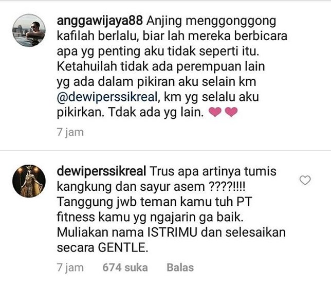 Depe serang Angga lewat Instagram ©anggawijaya