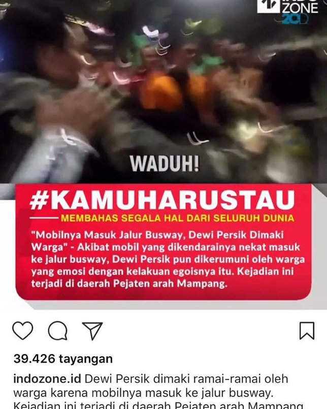 Dewi beri penjelasan atas videonya yang viral © instagram.com/dewiperssikreal