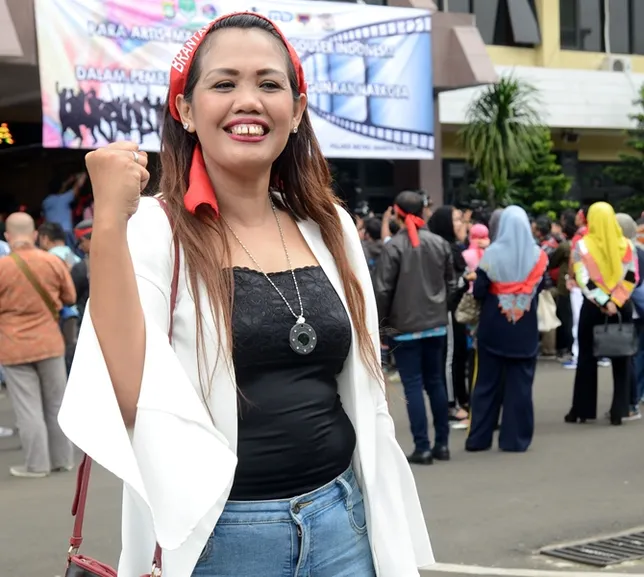 Elly membantah kabar pernikahannya dengan Irfan. © KapanLagi.com/Muhammad Akrom Sukarya