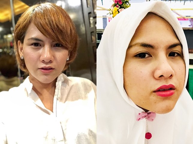 Evelyn sebelum dan sesudah mengenakan hijab, lebih cantik yang mana? © Instagram/evelinnadaanjani