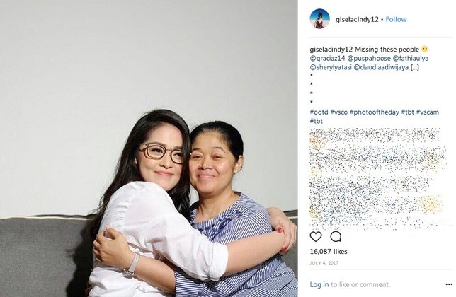 Gisela ungkap rasa rindu kepada ibunda dan kakaknya. Credit: via instagram.com/giselacindy12