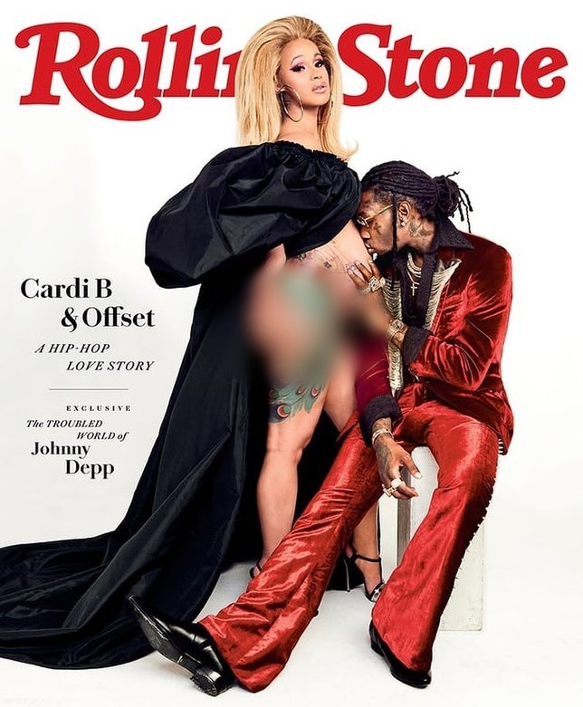 Cardi dan Offset menjadi cover majalah Rolling Stone. (instagram.com/iamcardib)