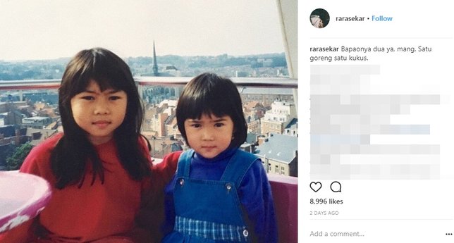 Foto masa kecil Isyana, nggemesin kan? ©instagram/rarasekar
