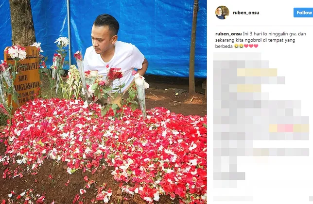 Ruben Onsu kunjungi makam Jupe ©instagram/ruben_onsu
