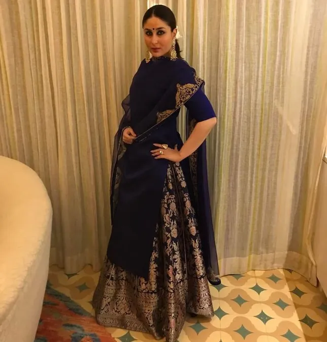 Kareena bak seorang ratu dengan sari ini ©instagram/poonamdamania