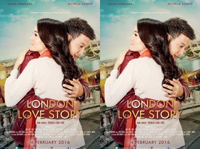 Michelle Ziudit dan Dimas Anggara jadi sepasang kekasih di film LONDON LOVE STORY © Screenplay Production