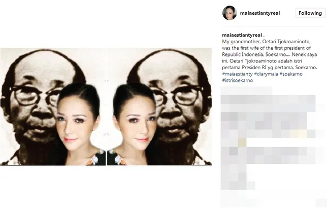 Maia Estianty adalah cucu dari istri pertama Soekarno ©instagram/maiaestiantyreal