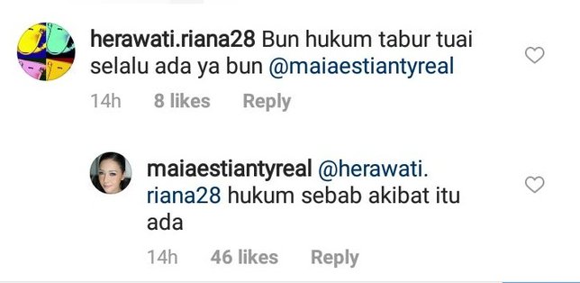 Maia santai menjawab pertanyaan dari netizen ©instagram/maiaestiantyreal