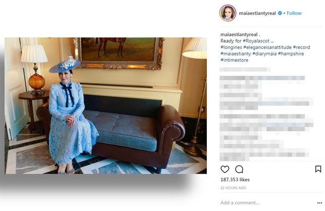 Postingan Maia Estianty saat hadiri Royal Ascot © instagram.com/maiaestianty
