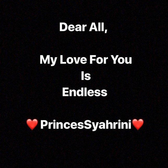 Statement dari Syahrini (credit: instagram.com/princessyahrini)