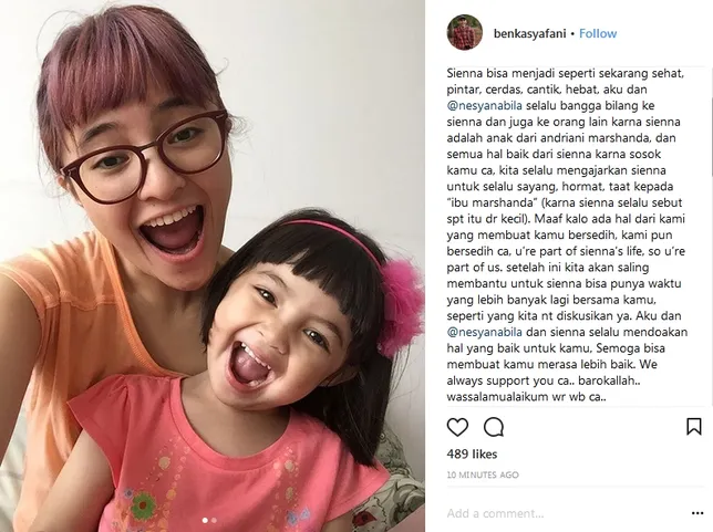 Ben berdoa yang terbaik buat Marshanda ©instagram