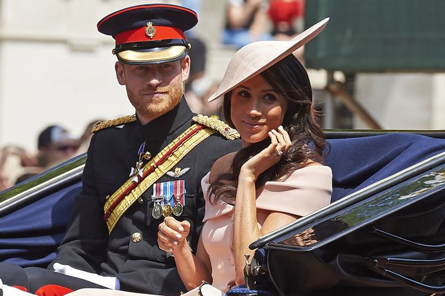 Cantiknya Meghan Markle di acara Trooping The Colour © AFP