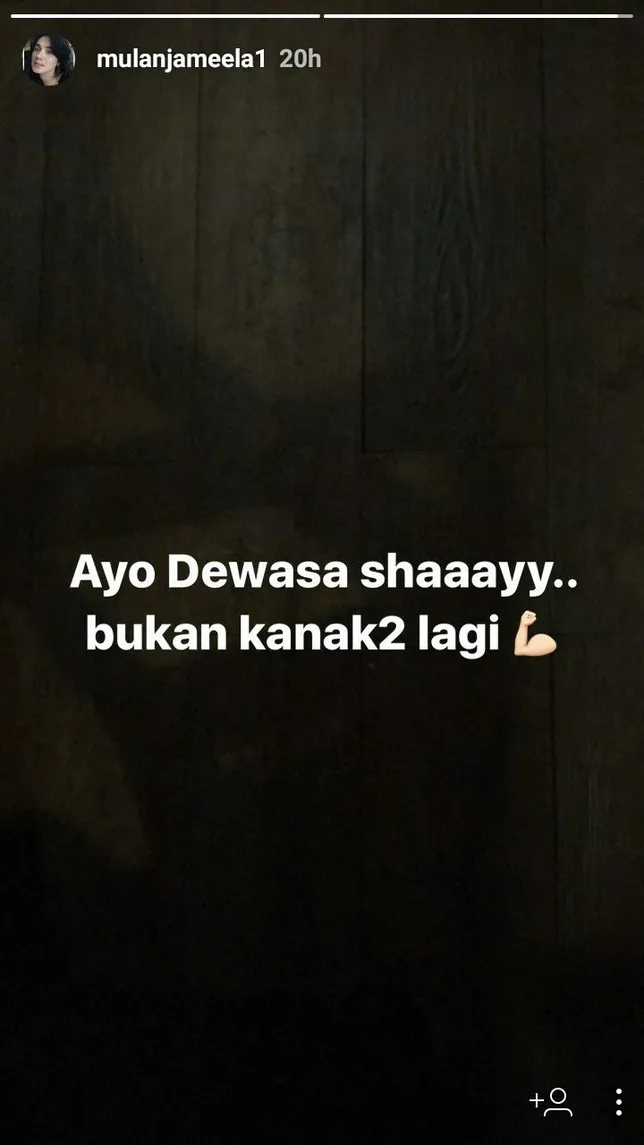 Siapa yang diminta untuk dewasa oleh Mulan? ©instagram/mulanjameela1