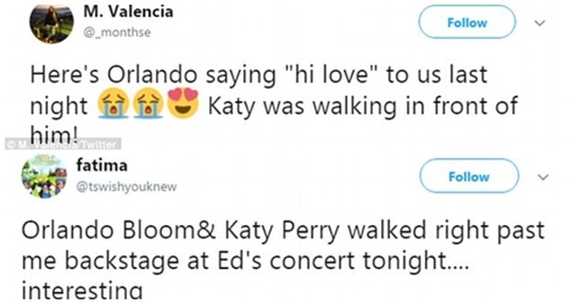 Netizen ramai perbincangkan Katy Perry dan Orlando © Twitter.com