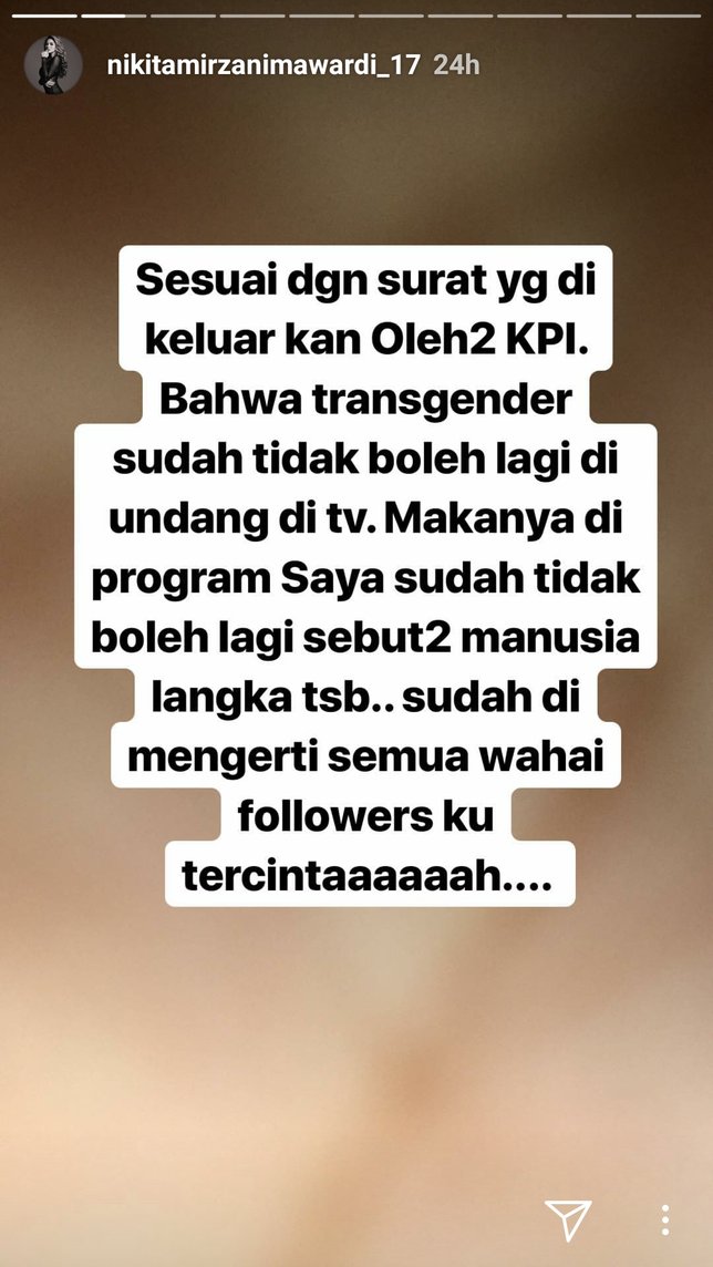 Niki sindir Luna? / Credit: Instagram - nikitamirzanimawardi_17