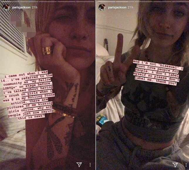 Paris Jackson tak suka ketertarikan seksualnya diberi label biseksual © instagram.com/parisjackson