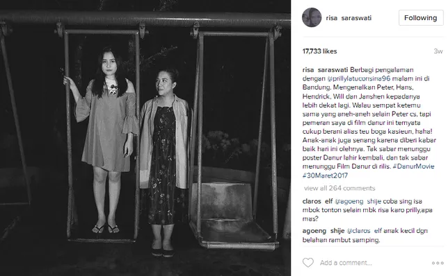 Mencekam! Prilly Nonton 'Danur' Bareng Teman Tak Kasat 